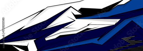 Side body graphic sticker set. Abstract racing design concept. Car decal wrap design for motorcycle, boat, truck, car, boat and more. Vector eps 10.
