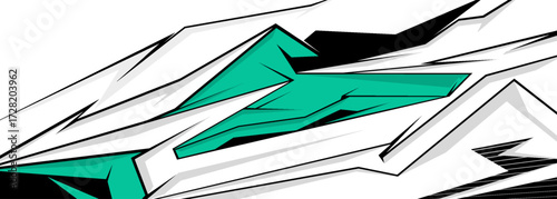 Side body graphic sticker set. Abstract racing design concept. Car decal wrap design for motorcycle, boat, truck, car, boat and more. Vector eps 10.