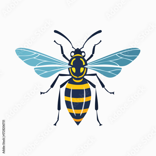 vector illustration of a wasp