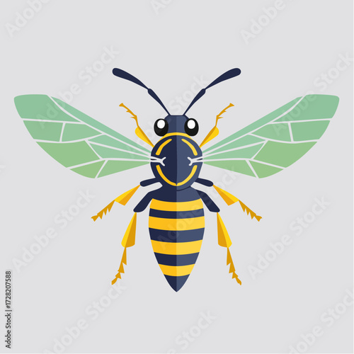 vector illustration of a wasp
