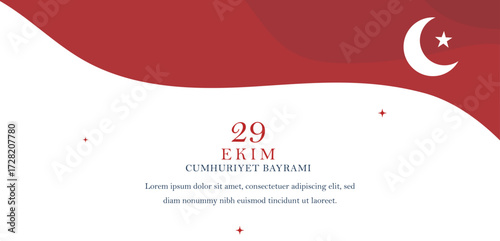 29 Ekim Cumhuriyet Bayramı Banner Design | Turkish Republic Day Celebration Template