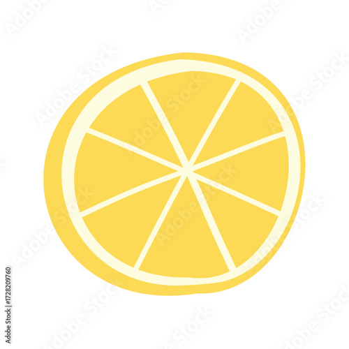 Yellow Lemon Slice, Lemon slice in yellow