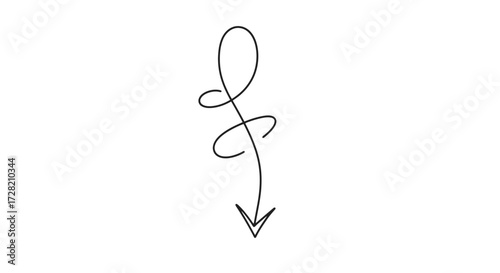 Elegant abstract arrow design guiding focus and direction, perfect for branding, websites, and creative projects