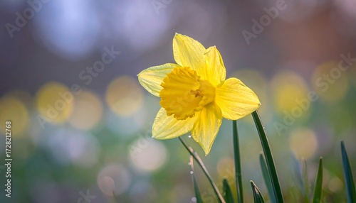 Close-up of a daffodil in a field