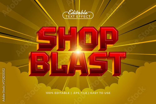 shop blast editable text effect