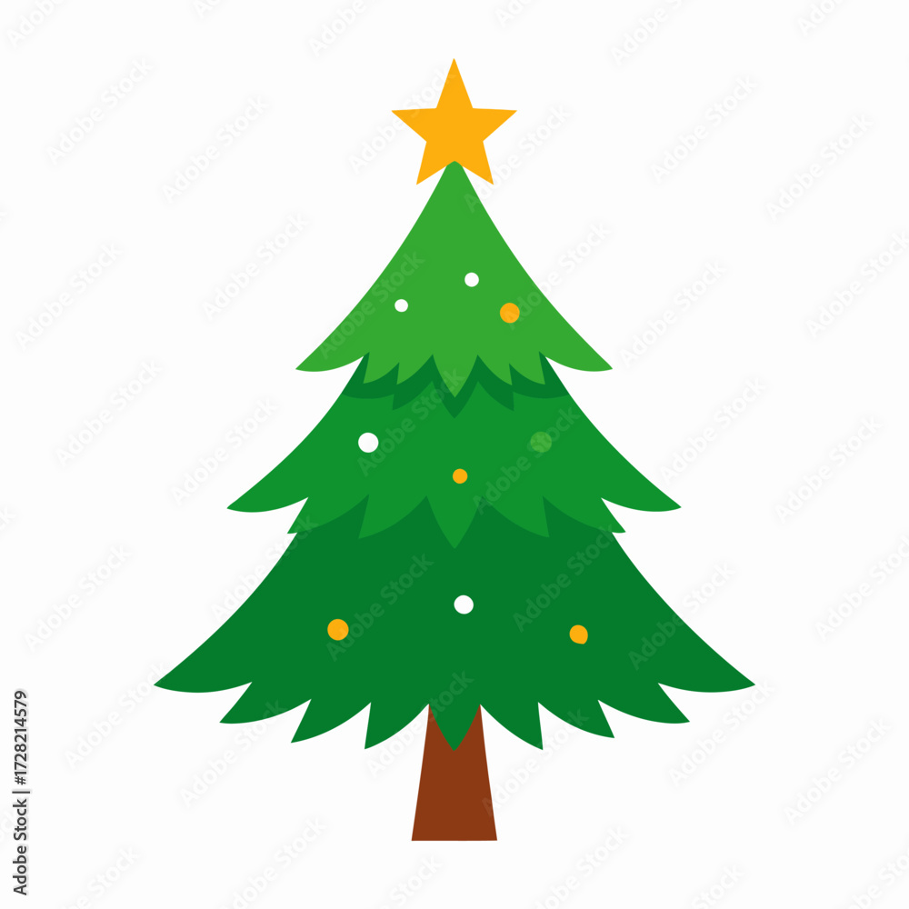 Fototapeta premium christmas tree isolated on white