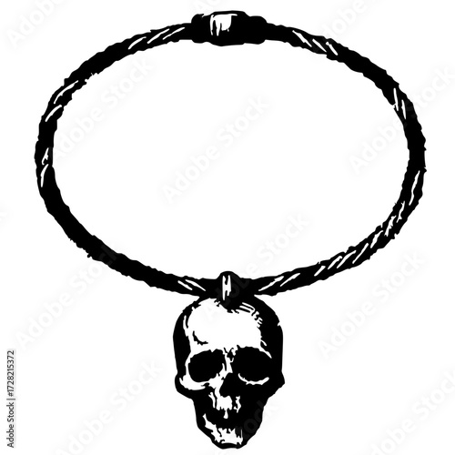 Skull bracelet silhouette