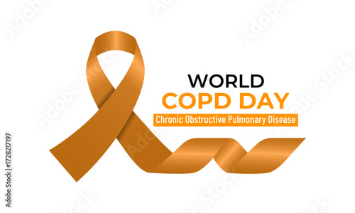 World COPD Day, observed every year in November, raises global awareness about Chronic Obstructive Pulmonary Disease, its prevention, treatment, and the importance of lung health Banner poster design.