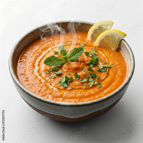 Middle Eastern Lentil Soup with Herbs and Lemon