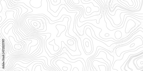 Topographic map background geographic line map with elevation assignments. Modern design with White background with topographic wavy pattern design.paper texture Imitation of a geographical map shades