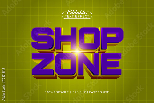 shop zone editable text effect