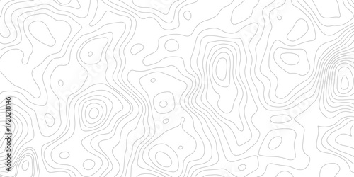 Topographic map background geographic line map with elevation assignments. Modern design with White background with topographic wavy pattern design.paper texture Imitation of a geographical map shades