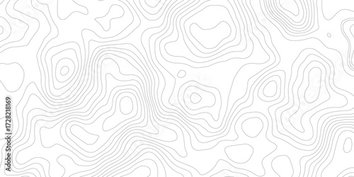 Topographic map background geographic line map with elevation assignments. Modern design with White background with topographic wavy pattern design.paper texture Imitation of a geographical map shades