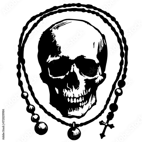 Ritual skull silhouette
