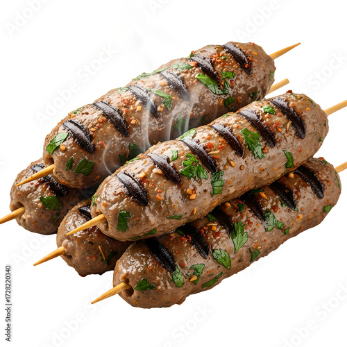Kofta Kebab on Skewers Middle Eastern Cuisine