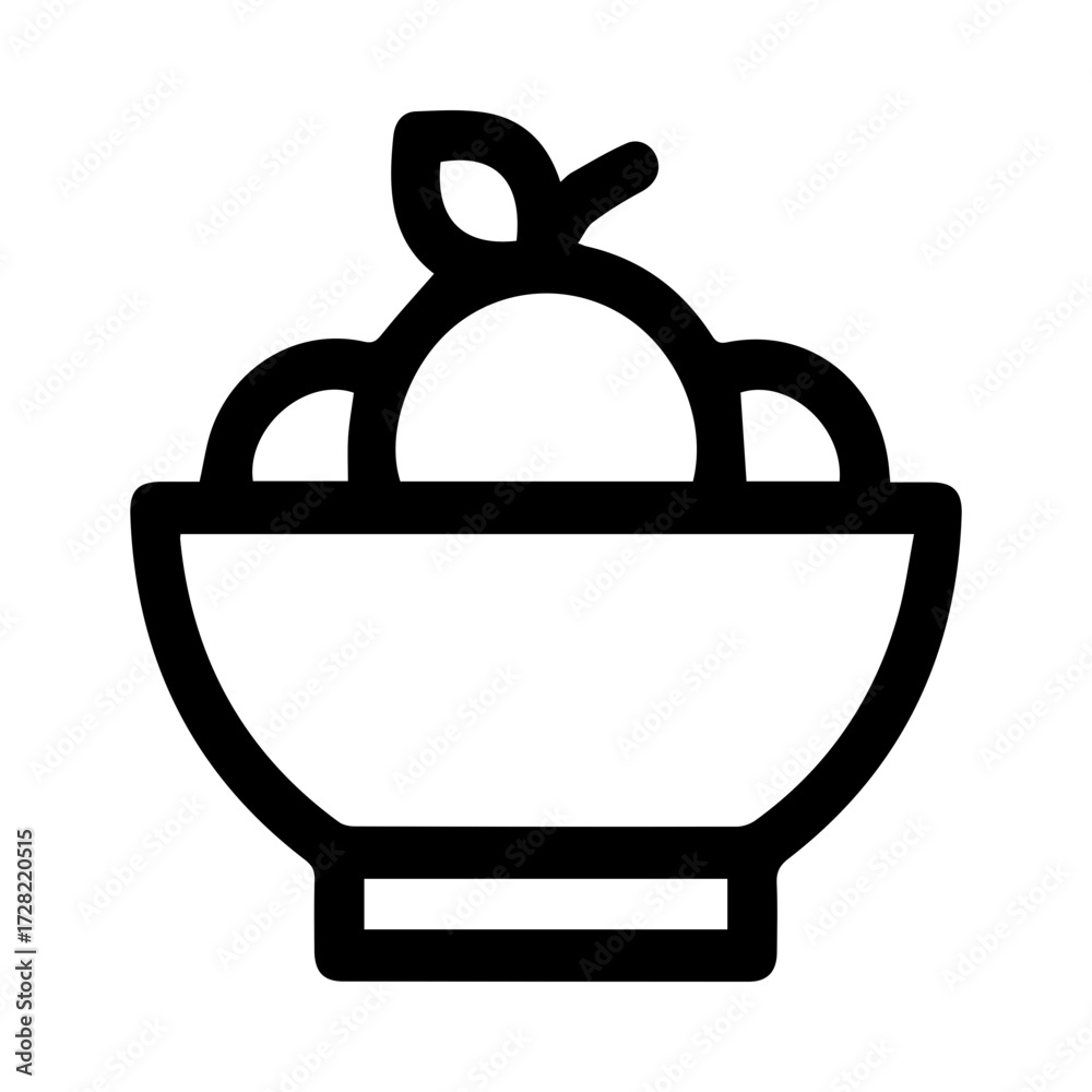 Obraz premium Fruit Bowl Concept Icon