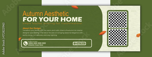 Autumn aesthetic for your home, discover our designs and bring the warmth of fall banner template