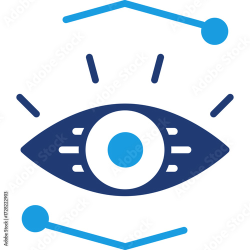 Dark Blue Computer Vision Icon