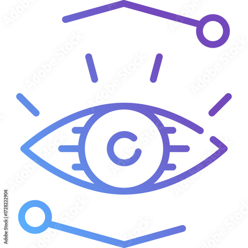 Gradient Computer Vision Line Icon