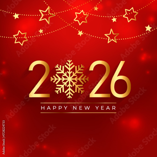 happy new year 2026 winter festive background