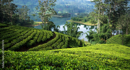 Photos Tea plantations around the castlereagh reservoir Hatton Sri lanka