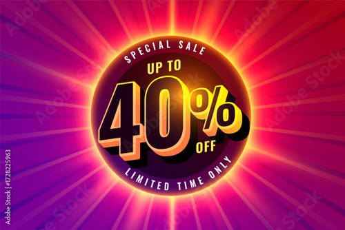 modern 3d style upto 40 percent off sale background design