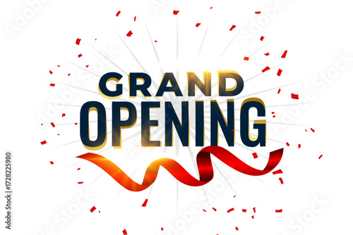 shiny grand opening ceremony invitation background for business start up