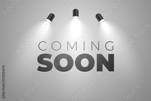 coming soon or new arrival background with spot light effect