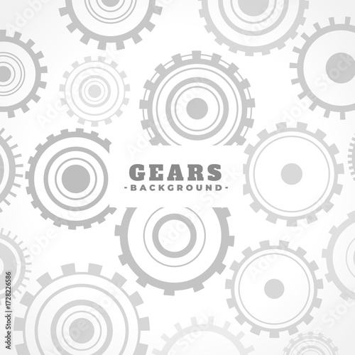 round cogwheel gear motion white background design