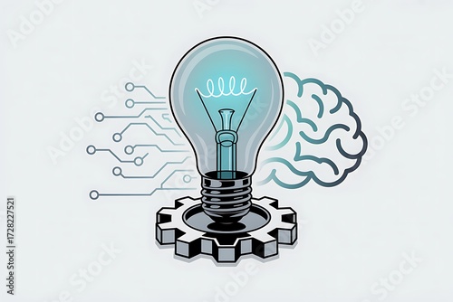 Light bulb and brain concept