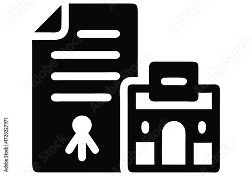 Commercial Lease Black Icon