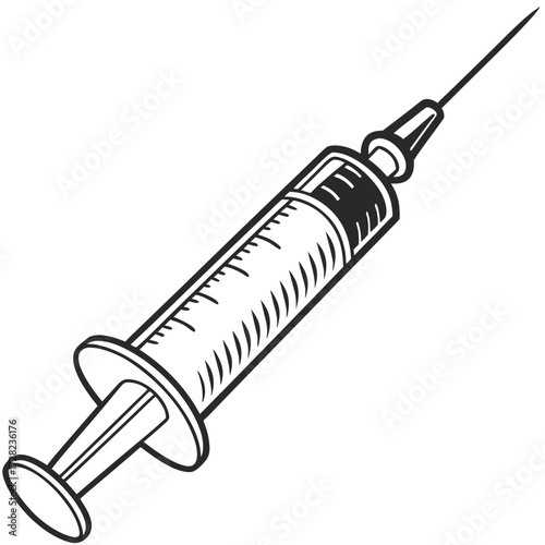 syringe isolated on white background