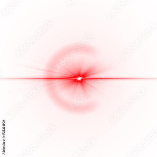 Red Abstract Background with Central Glowing Light Burst Effect
