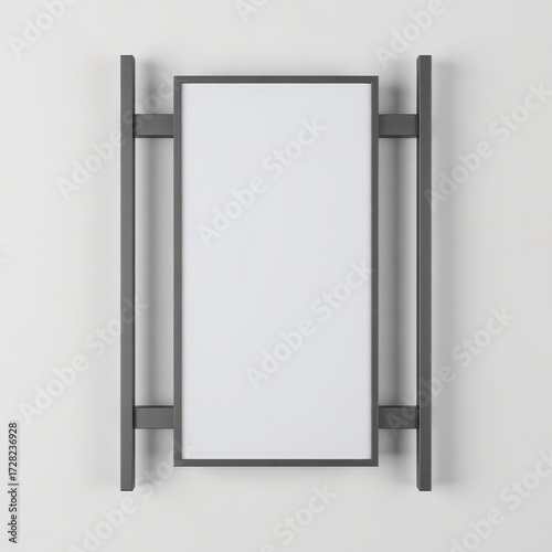 Modern minimalist mirror design contemporary space home decor indoor environment front view aesthetic appeal