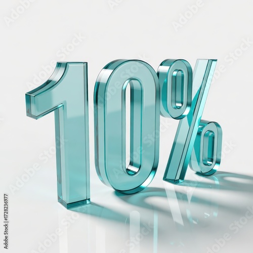 Promotional offer 10% discount online store banner design minimalist style front view marketing concept