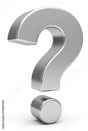 Exploring the meaning of life through a symbolic question mark in a minimalistic studio environment