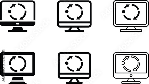 Computer Icons Showing Refresh, Reload, and Sync Symbols