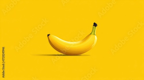 Vibrant yellow banana fruit, fresh organic healthy snack, tropical produce with sweet nutritious flavor, natural vitamin-rich ingredient for diet and vegan lifestyles