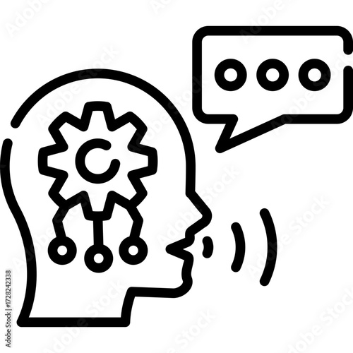 Natural Language Processing Outline Icon
