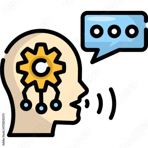Flat Color NLP Icon