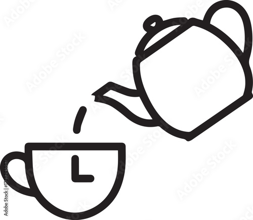 Enjoy a calming cup of tea, a perfect moment of relaxation and simple pleasure, brew your own with this icon, ideal for a tea brand or cafe design