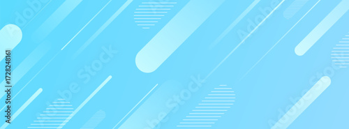 Modern vibrant blue geometric abstract background featuring sleek diagonal lines and soft rounded shapes, creating a dynamic and professional visual for digital designs and web banners