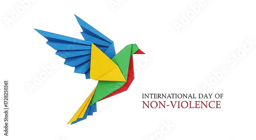 Dove for International Day of Non-Violence symbolizing peace and hope