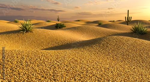 Fototapeta Naklejka Na Ścianę i Meble -  sunset in the sand dunes