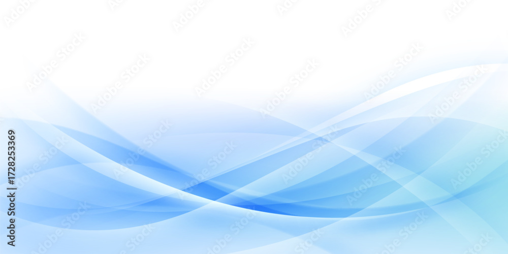 Obraz premium Modern blue wave abstract background design. Vector illustration.