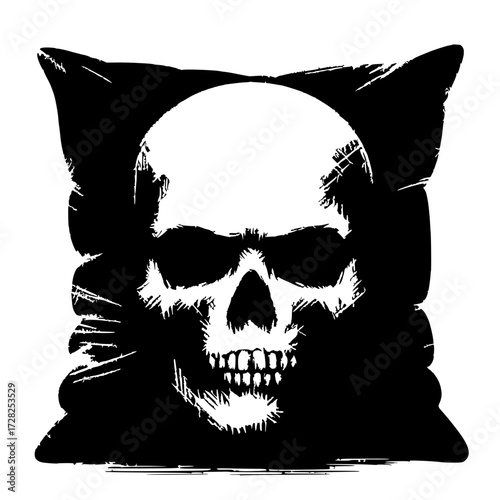 Skull pillow silhouette
