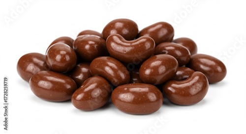 Wallpaper Mural 艶やかに輝くチョコレートカシューナッツが食欲をそそる白い背景で美味しそうに際立つ甘いお菓子. AI Generated Torontodigital.ca