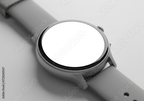 Modern Wearable Technology Close-up of a Smartwatch Display with Customizable Features