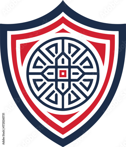 Shield Emblem Vector – Heraldic Crest and Geometric Symbol Design