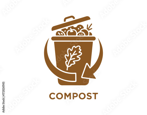 Compost glyph icon. Natural solid waste. Fertilizer. Crop production waste breaks down. Eco awareness idea. Filled flat sign. Isolated silhouette vector illustration
